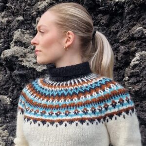 Hraunfossar Sweater (EN) by Knitter from Iceland